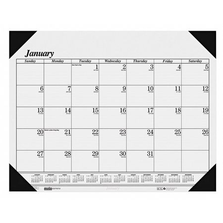 HOUSE OF DOOLITTLE Dated Monthly Desk Calendar, 18-1/2x13 In HOD0124