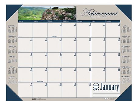 HOUSE OF DOOLITTLE 22 x 17" Desk Pad Monthly Calendar, Motivational HOD175