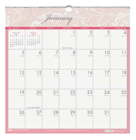 HOUSE OF DOOLITTLE 12 x 12" Breast Cancer Awareness Monthly Wall Calendar HOD3671