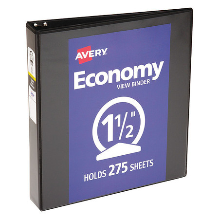 Avery 1-1/2" Round Economy Binder, Black, 11 x 8.5 AVE05725