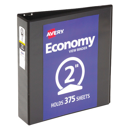 Avery 2" Round Economy Binder, Black, 11 x 8.5 AVE05730