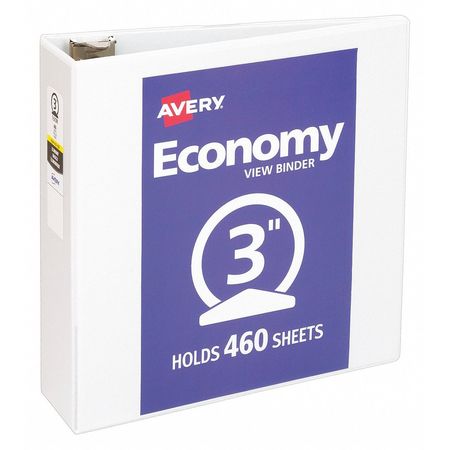 Avery 3" Round Economy Binder, White, 11 x 8.5 AVE05741
