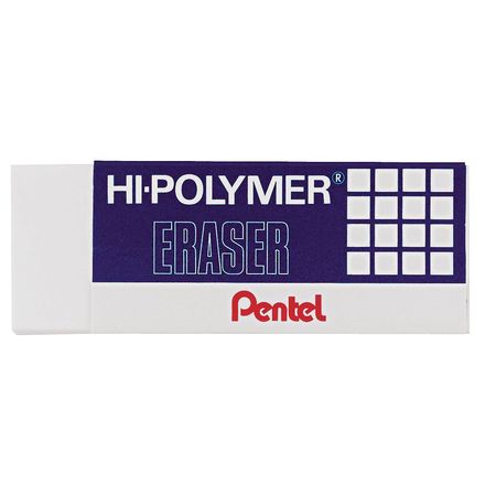 Pentel Block Eraser, White, PK3 PENZEH10BP3K6