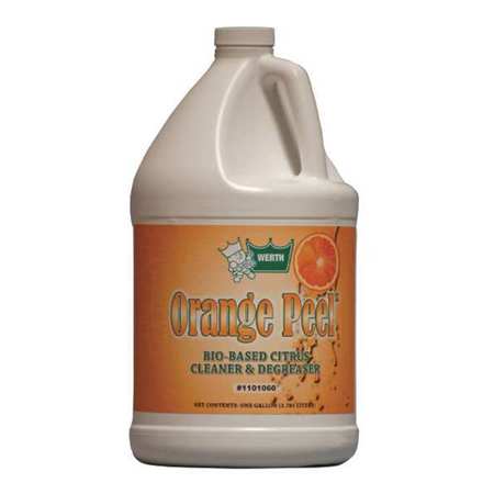 Werth Sanitary Supply Bio-Based Cleaner & Degreaser, 4 Gal Jug, Liquid, Orange, 4 PK 1101060