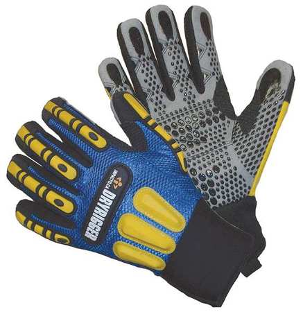 IMPACTO Impact Gloves, 3XL, Blue/Blk/Gray/Yllw, PR WGCOOLRIGGXXXL