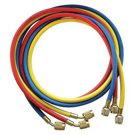 Jb Industries Manifold Hose Set, 60 In, Red, Yellow, Blue CCLS5-60