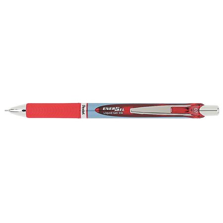 Pentel Retractable Roller Ball Pen, Extra Fine 0.7 mm, Red PENBLN77B