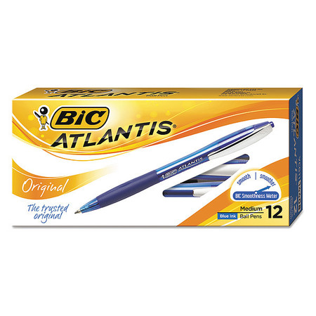 BIC Pen Retractable, Medium 1.0 mm, Blue PK12 BICVCG11BE