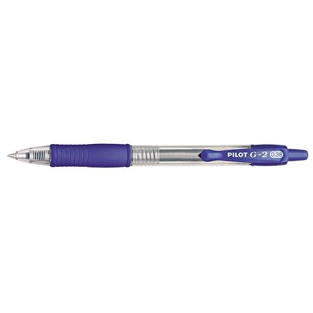 PILOT G2 Roller Ball Gel Pen, Extra Fine 0.38 mm, Blue PK12 PIL31278