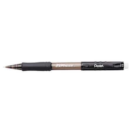 PENTEL Mechanical Pencil, 0.5mm, Black, PK12 PENQE415A