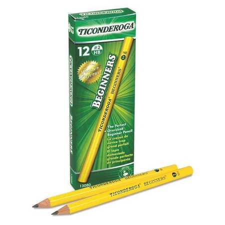 Dixon Ticonderoga Pencil, Wood, Yellow, PK12 DIX13080