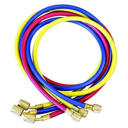 Jb Industries Manifold Hose Set, 60 In, Red, Yellow, Blue CCLS-72
