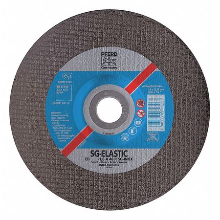 Pferd Depressed Center Cut-Off Wheel, 0.045 in Thick, Aluminum Oxide 63167