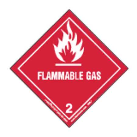LABELMASTER Flammable Gas Lbl, 100mmx100mm, 100 Lbls HML7C