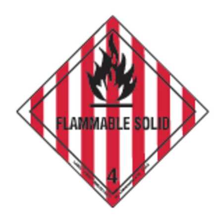 LABELMASTER Flammable Solid Label, 100mmx100mm, 500, HML5 HML5