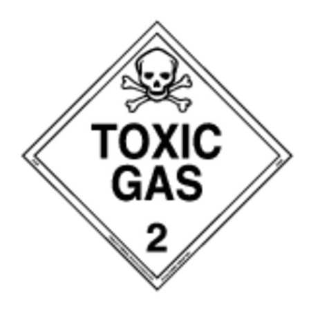 LABELMASTER Toxic Gas Placard, 10-3/4inx10-3/4in 35ZL64