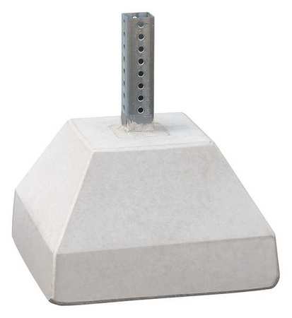 Tapco Concrete Base with Square Post Sleeve Galvanized, ft. Concrete (Base); Galvanized Steel (U-Channel) 373-00919