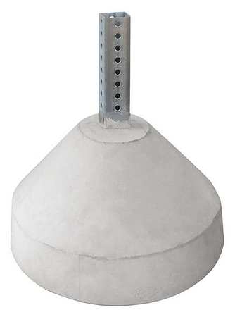 TAPCO Concrete Base with Square Post Sleeve Galvanized, ft. Concrete; Galvanized Steel 105863