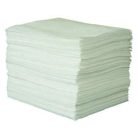 Condor Absorbent Pad, 21 gal, 15 in x 19 in, Oil-Based Liquids, White, Polypropylene 35ZR06