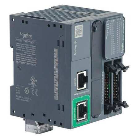 SCHNEIDER ELECTRIC Logic Controller, 0.1A, 24VDC, 16 Outputs TM221ME32TK