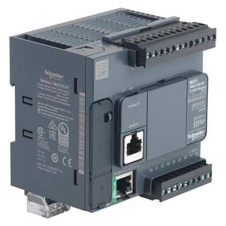 SCHNEIDER ELECTRIC Logic Controller, 0.5A, 7 Outputs, 24VDC TM221CE16T