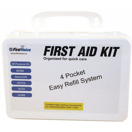 FIRST VOICE Bulk First Aid kit, Plastic, 25 Person ANSI-25P