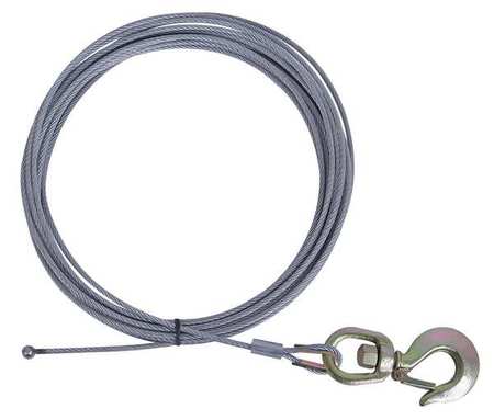 DAYTON Winch Cable, GS, 1/4 In. x 60 ft. 35Z858