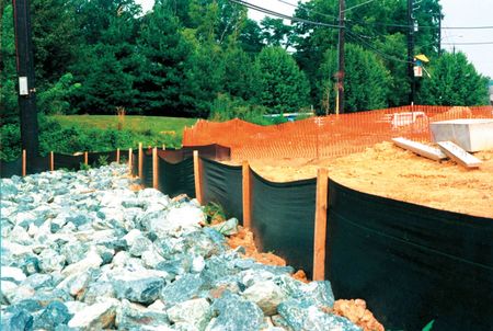 Zoro Select 100 ft L x 2 ft H Silt Fence, 11 Stakes, Polypropylene, Black 31900500