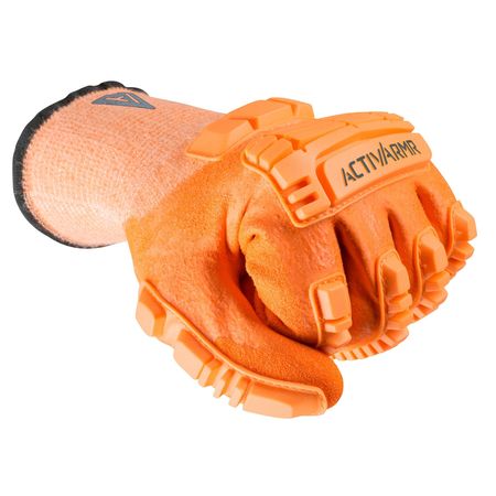 Ansell Cut Resist Gloves, Hi-Vis Orange, PR 97-120