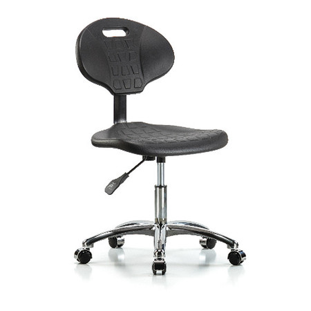 BLUE RIDGE ERGONOMICS Desk Chair, 17-1/2" to 22-1/2" Height, No Arms, Black; Blue BR-TPDHCH-CR-A0-CC