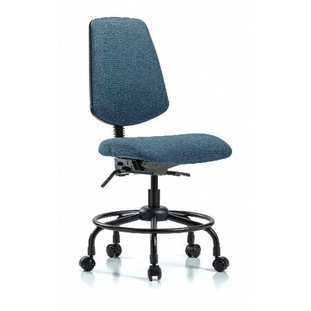 BLUE RIDGE ERGONOMICS Desk Chair, Fabric, 21" to 26" Height, No Arms, Blue BR-FDHCH-MB-RT-T0-A0-RC-F43