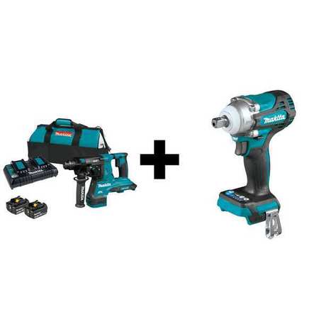 MAKITA Cordless Rotary Hammer, Battery Included XRH08PT/XWT15Z