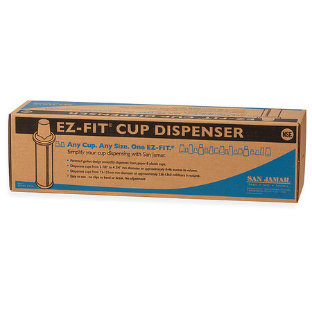 ZORO SELECT Cup Dispenser, 5 3/4 in H, Black C2410C