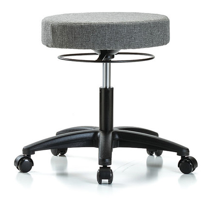 BLUE RIDGE ERGONOMICS Desk Stool, Fabric, Casters, Gry BR-FDHSO-RG-RC-F44