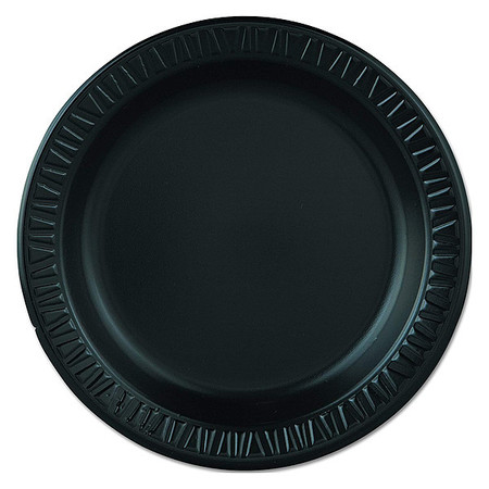 Dart Foam, Plate, Round, 9", Black, PK500 9PBQR