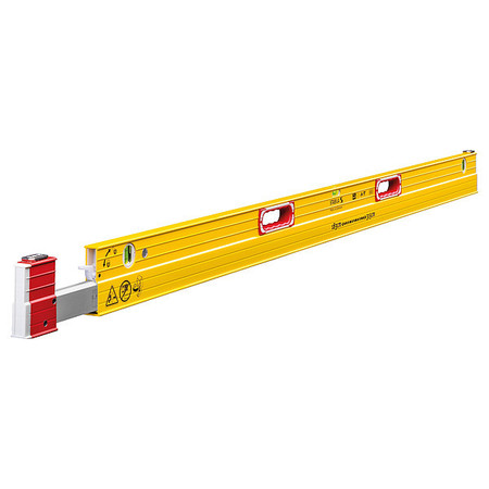 STABILA Plate Level, Aluminum, 6 to 10 ft L, 3 Vial 35610