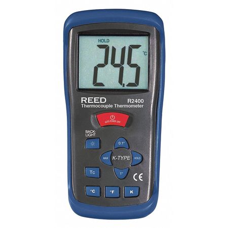 REED INSTRUMENTS Thermocouple Thermometer, Type-K R2400