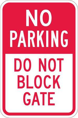 LYLE Gate No Parking Sign, 18" x 12, T1-1096-EG_12x18 T1-1096-EG_12x18