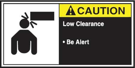 ACCUFORM Label, CEMA, 2-1/2x5, Caution Low, PK5 LECN681