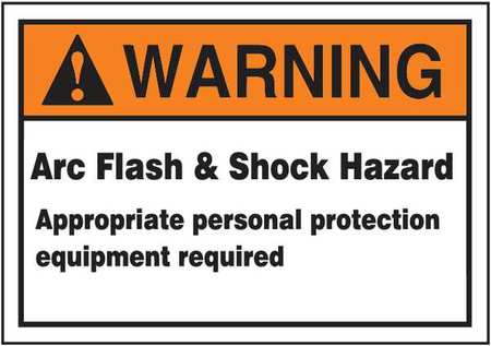 ACCUFORM Label, 3-1/2x5, Warning Arc Flash and, LELC372 LELC372