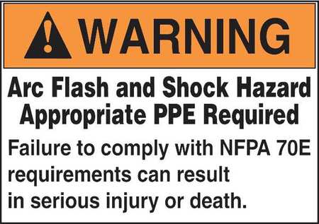 ACCUFORM Warning Label, Arc Flash, 3-1/2x5 in, Adhesive Paper, 100/RL, LRLE308 LRLE308