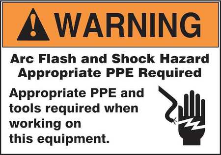 ACCUFORM Warning Label, Arc Flash, 3-1/2x5 in, Adhesive Paper, 100/RL, LRLE309 LRLE309
