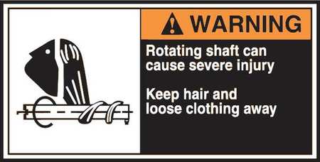 ACCUFORM Label, CEMA, 2-1/2x5, Warning Rotating, PK5 LECN372