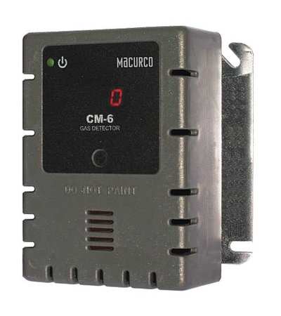 Macurco Gas Detector, CO, LED, 0 to 200 ppm CM-6