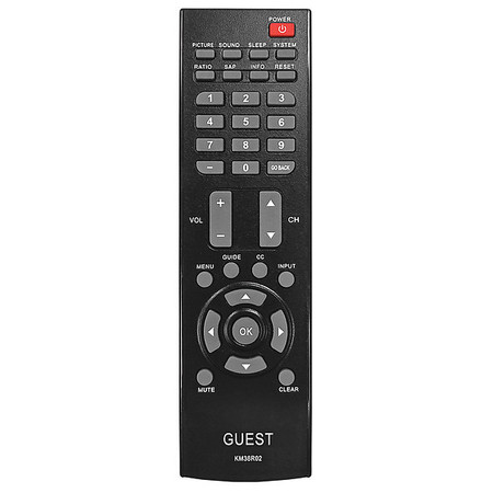 RCA IR Guest Remote Control, Black KM38R02