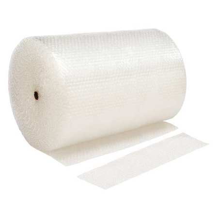 Zoro Select Perforated Bubble Roll 48" x 250 ft., 1/2" Thickness, Clear 36DY49
