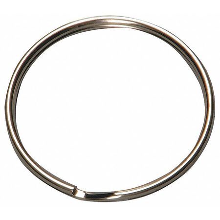 Hy-Ko Split Key Ring, Split Ring Type, 2 in Ring Size, Silver KB111