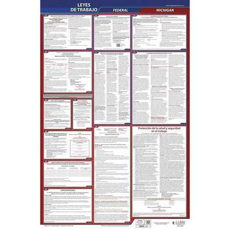 JJ KELLER Labor Law Poster, Fed/STA, MN, SP, 26inH, 3yr 400-MN-3