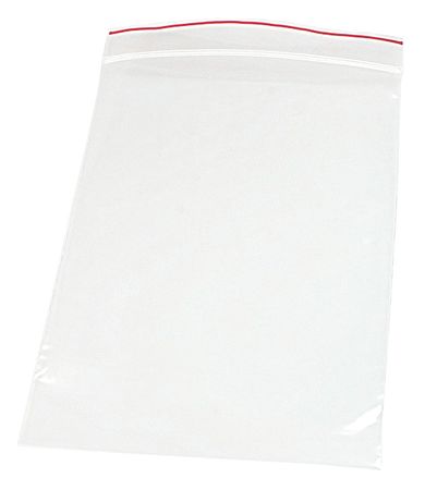 MINIGRIP Reclosable Poly Bag Double Zipper Seal 12" x 10", 2 mil, Clear, Pk1000 MGRL2P1012
