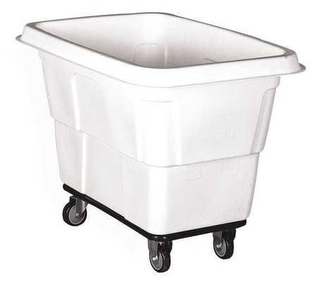 Zoro Select Cube Truck, 3/8 cu. yd., 500 lb. Cap, White 36FL11